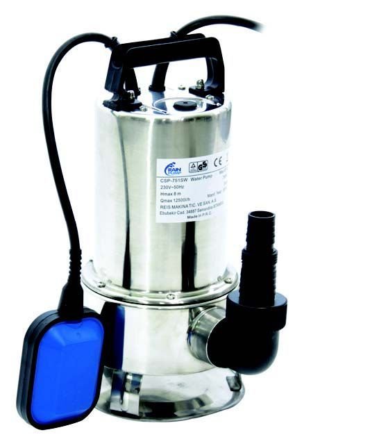 RAIN PUMP CSP751SW DRENAJ VE DALGIÇ POMPA 750W (KİRLİ SU)