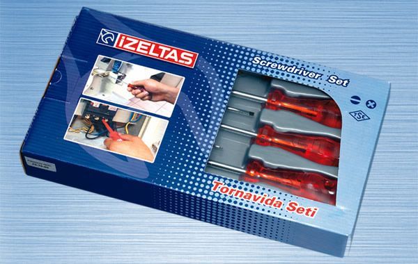 İZELTAŞ 4100008108 KRAFT SERİ DÜZ UÇLU TORNAVİDA SETİ 8 PARÇA